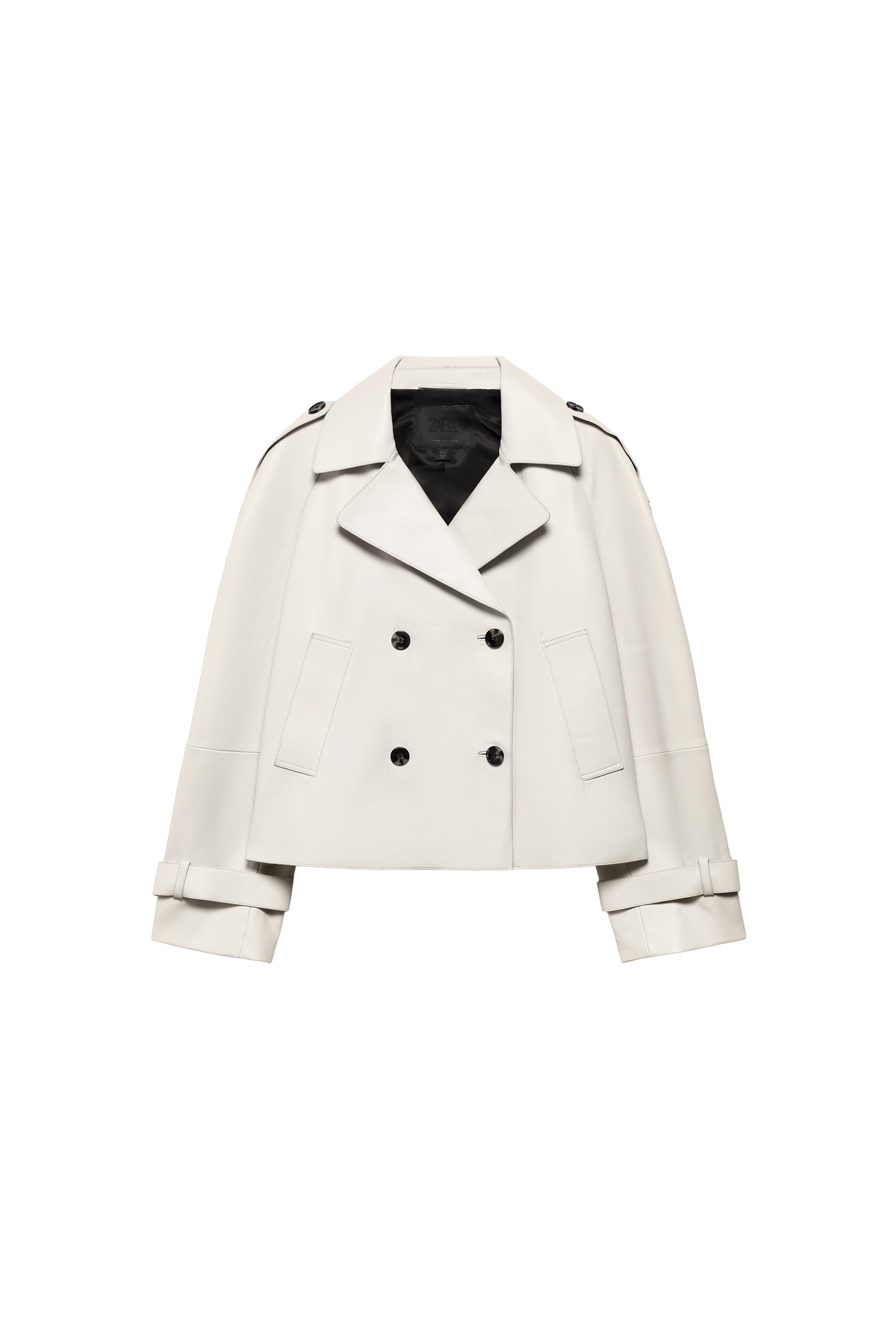 ZW COLLECTION LIMITED EDITION LEATHER JACKET - Ecru | ZARA United
