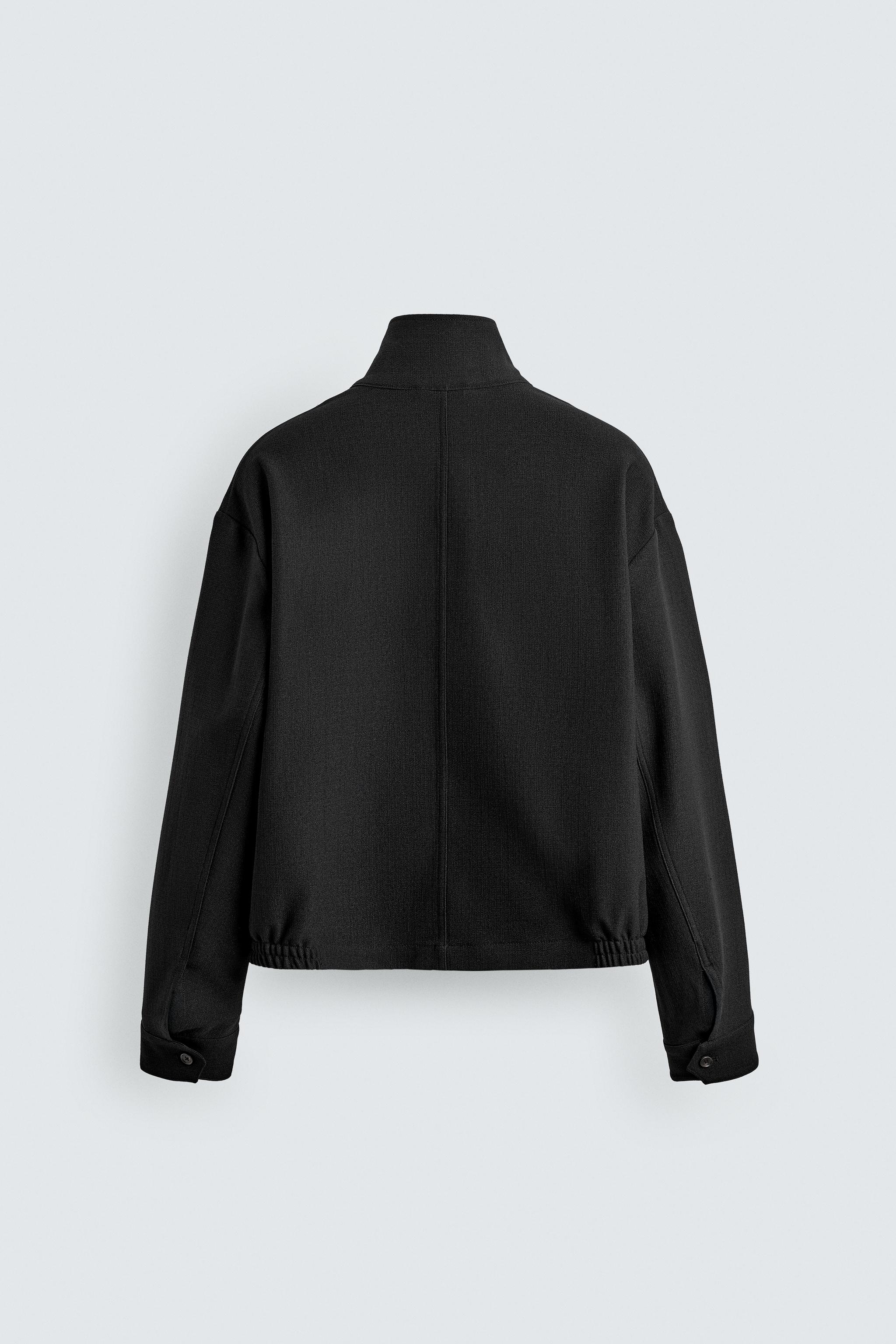 リラックスフィットテクスチャージャケット - ブラック | ZARA Japan