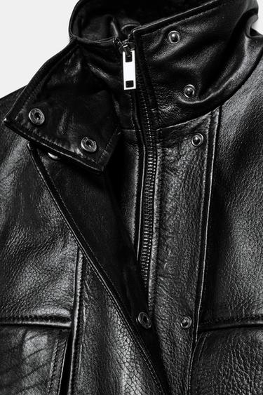 ZW COLLECTION LIMITED EDITION LEATHER JACKET - Black by Zara - Image 3