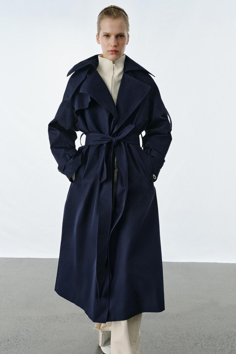 ZARA OVERSIZED BELTED TRENCH COAT ZW COLLECTION