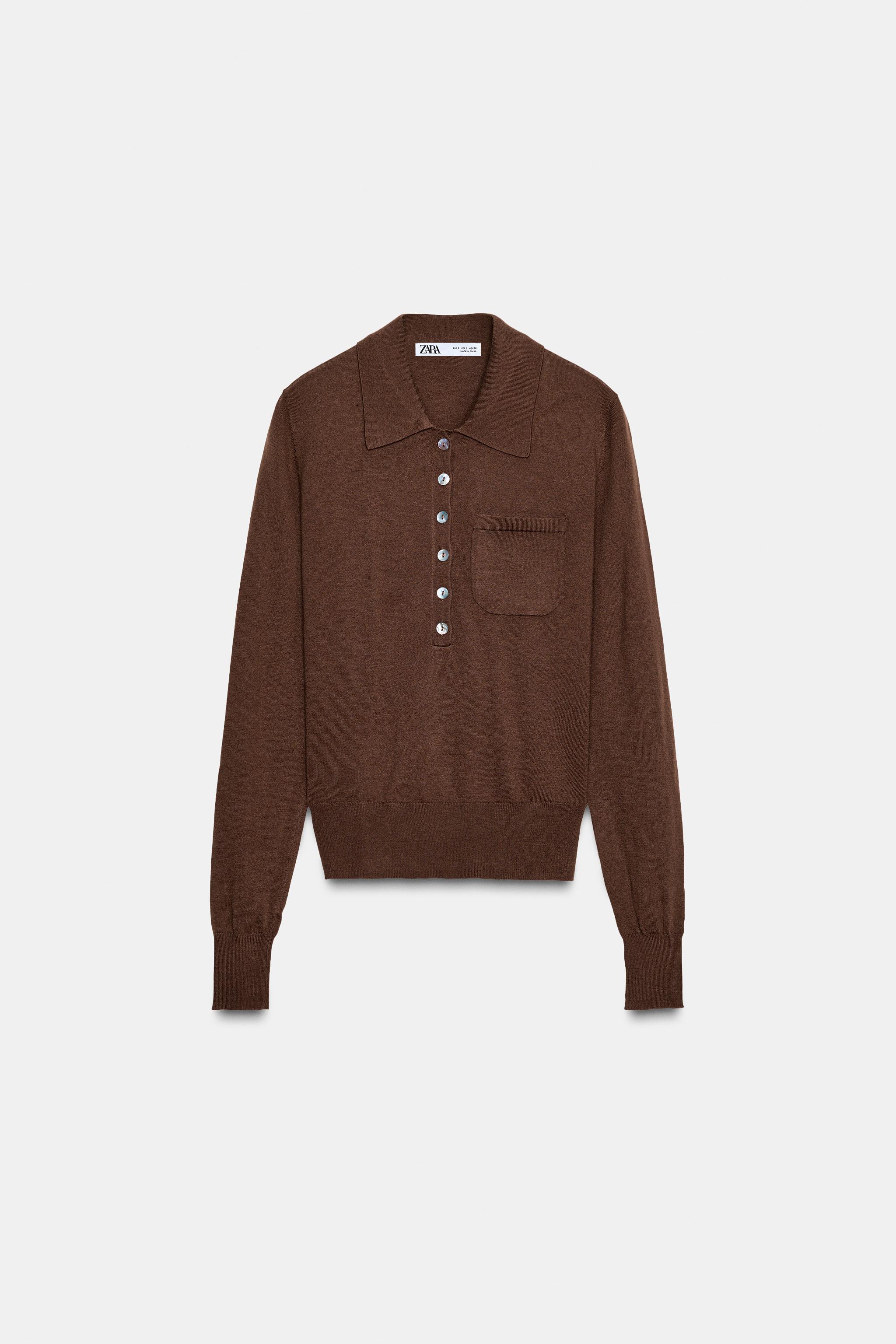 PULL POLO AVEC LAINE ET POCHE