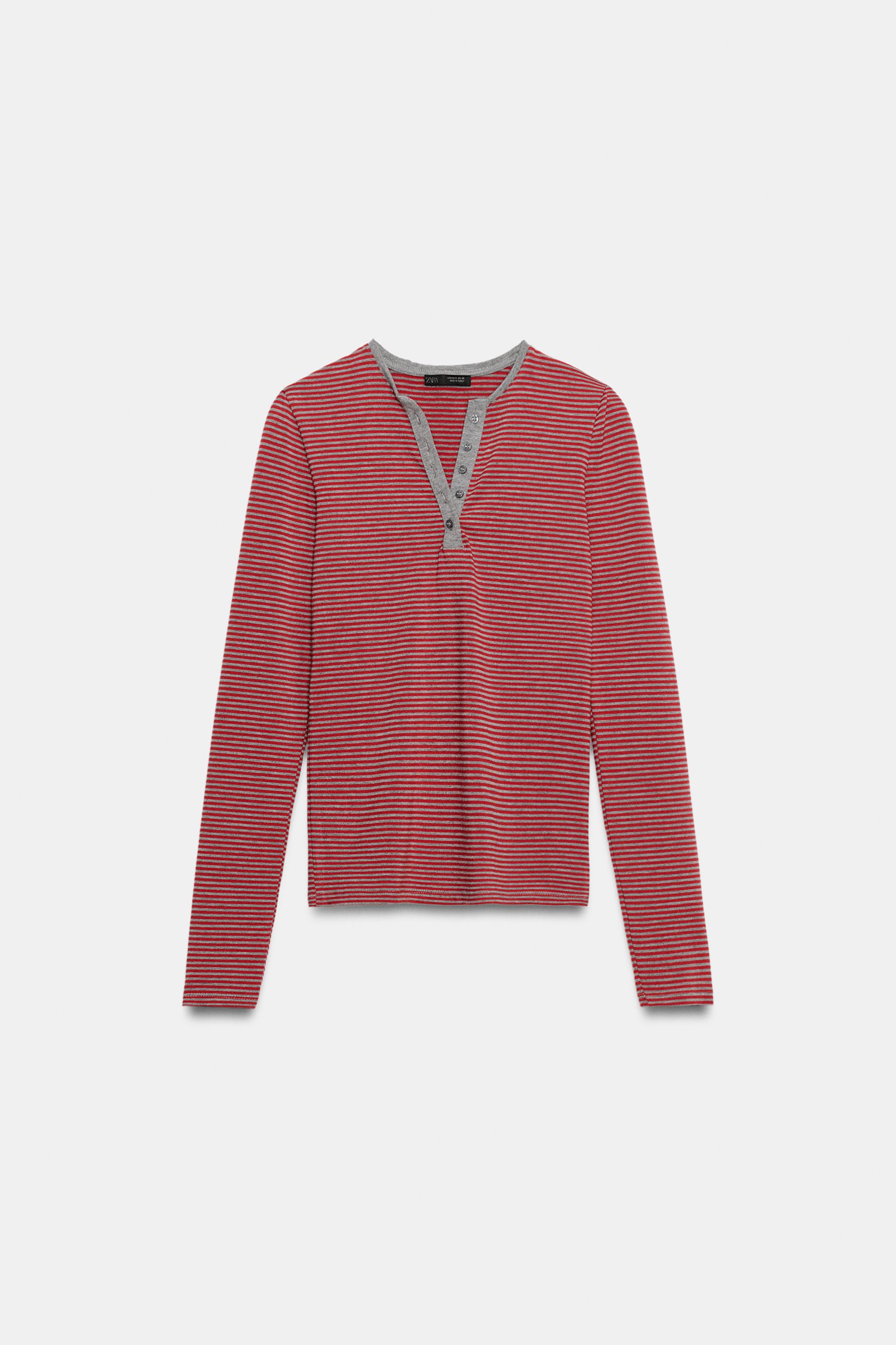 STRIPED HENLEY T-SHIRT thumbnail 5