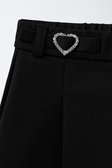 JUPE-SHORT CŒURS BRILLANTS - Noir de Zara - Image 2