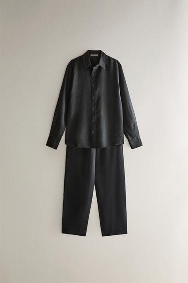 LINEN SHIRT - Mid-grey by Zara - Image 3