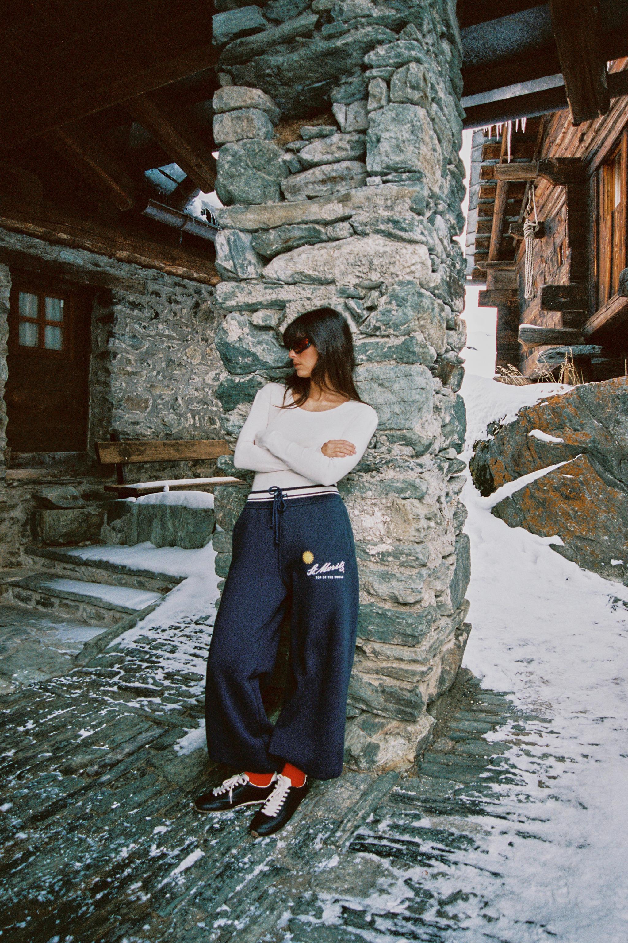 ST. MORITZ® PLUSH PANTS - Navy blue | ZARA United States