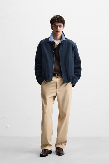 TEXTURED JACKET - Navy blue by Zara