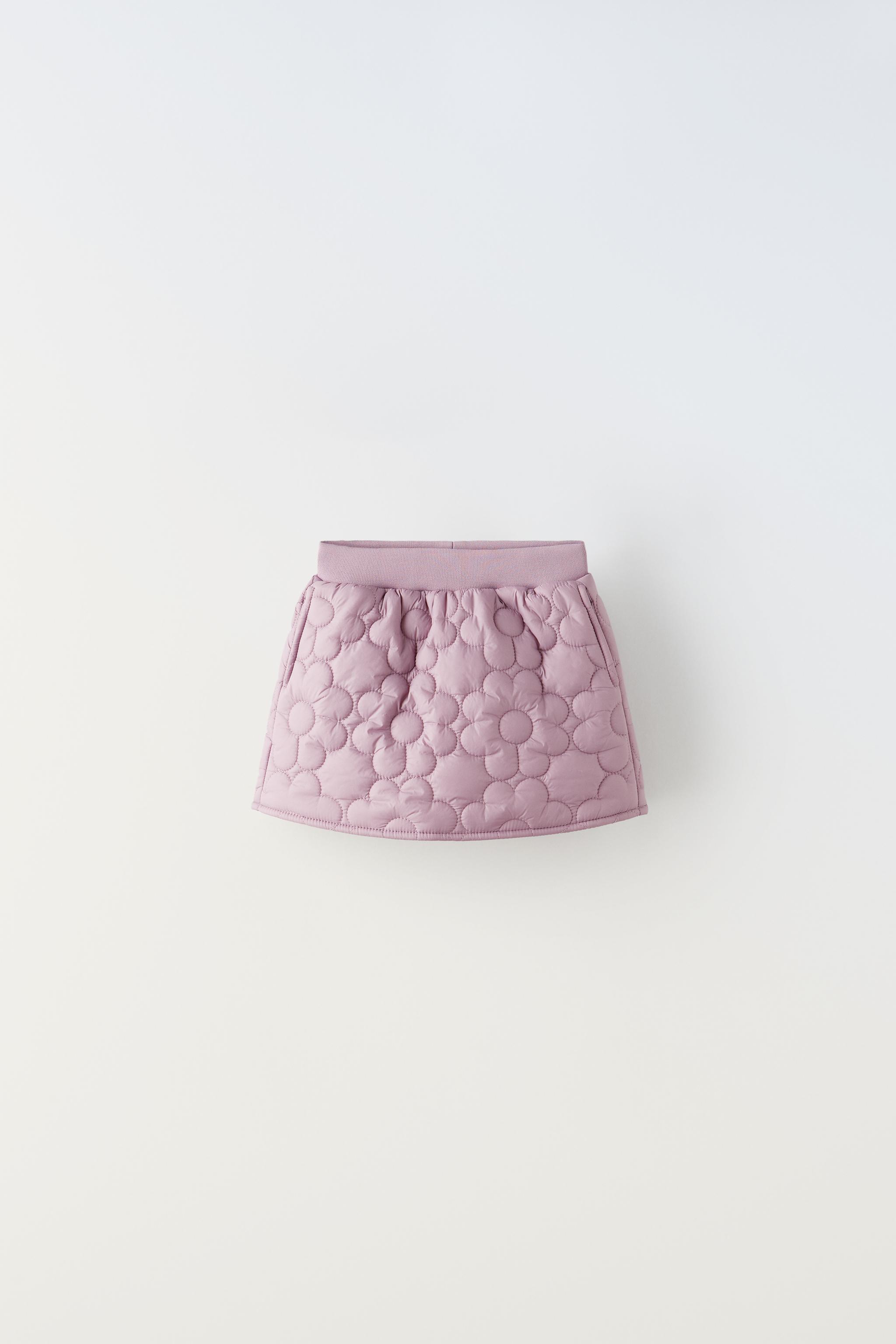 フラワー キルティング スカート - 薄紫 | ZARA Japan / 日本