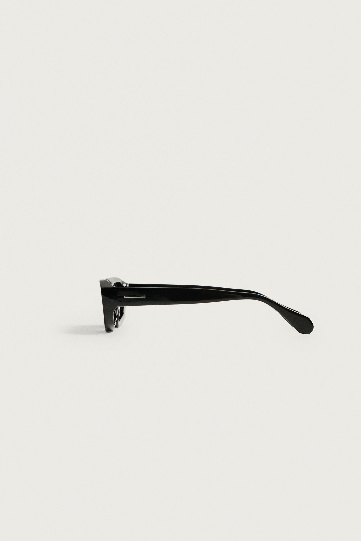 Мужские солнцезащитные очки Zara Rectangular, цвет: Чёрный — фото 4
