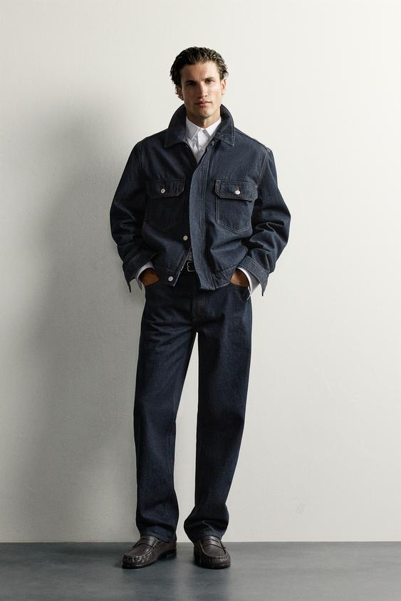 LOW-RISE STRAIGHT-LEG JEANS - Indigo by Zara - Image 0