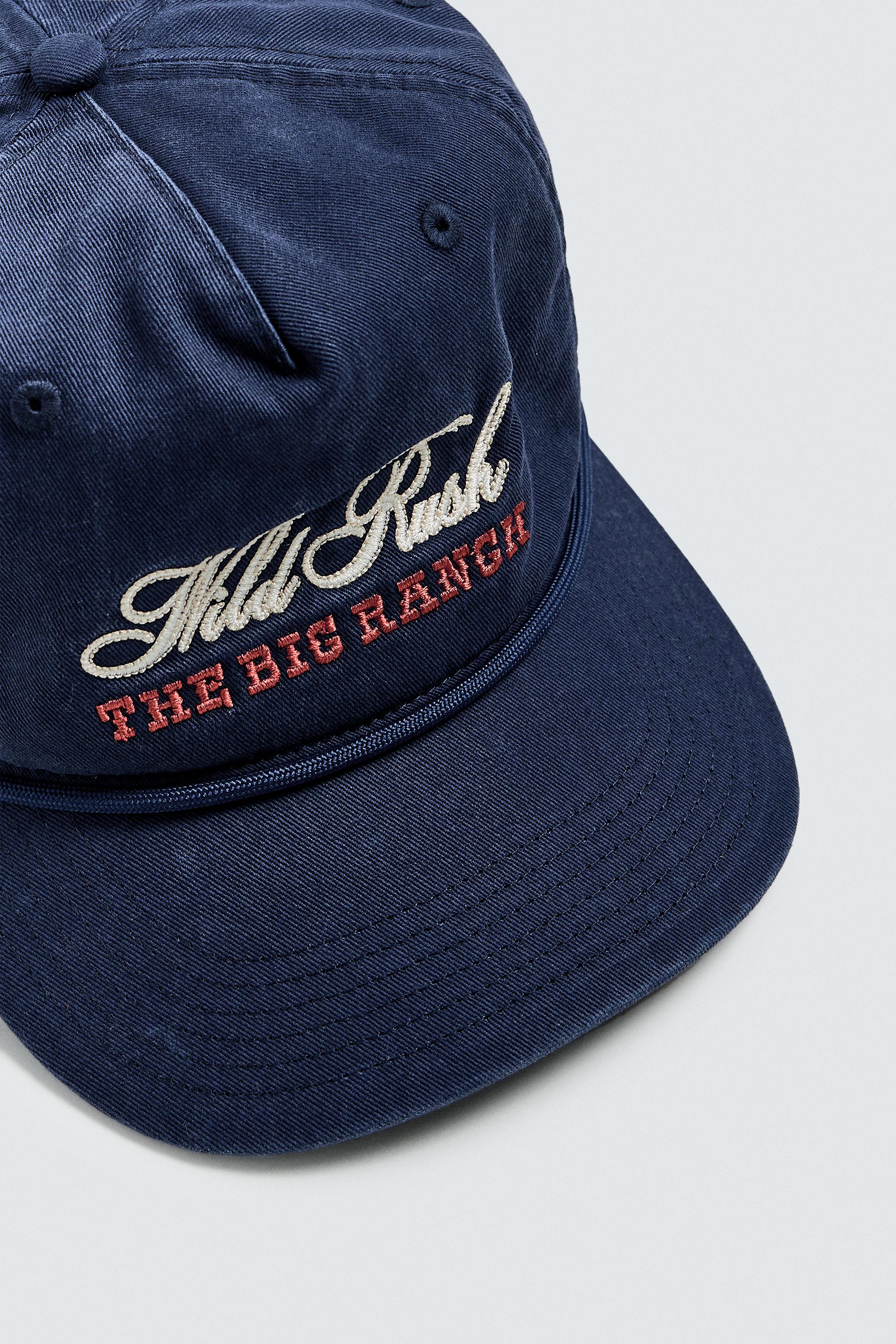 【Paragraph】22SS★ Gerhard Washing Ball Cap (No.37) WASHED EMBROIDERED CAP - Blue | ZARA United States
