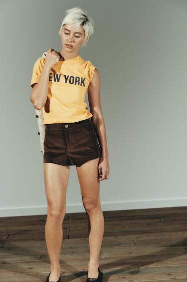 VARSITY SHORT SLEEVE T-SHIRT - Yellow by Zara - Image 0