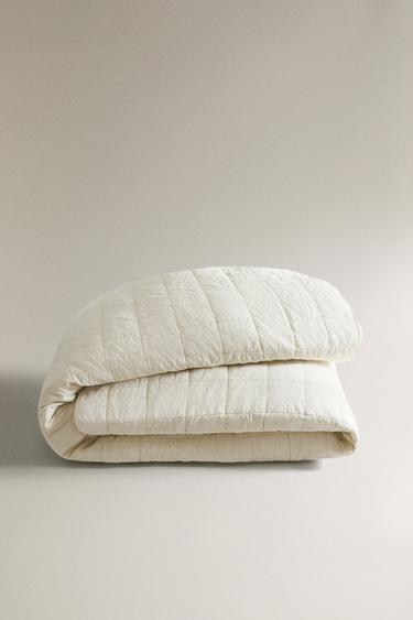 WASHED COTTON QUILT (180 THREAD COUNT) - Oyster-white by Zara