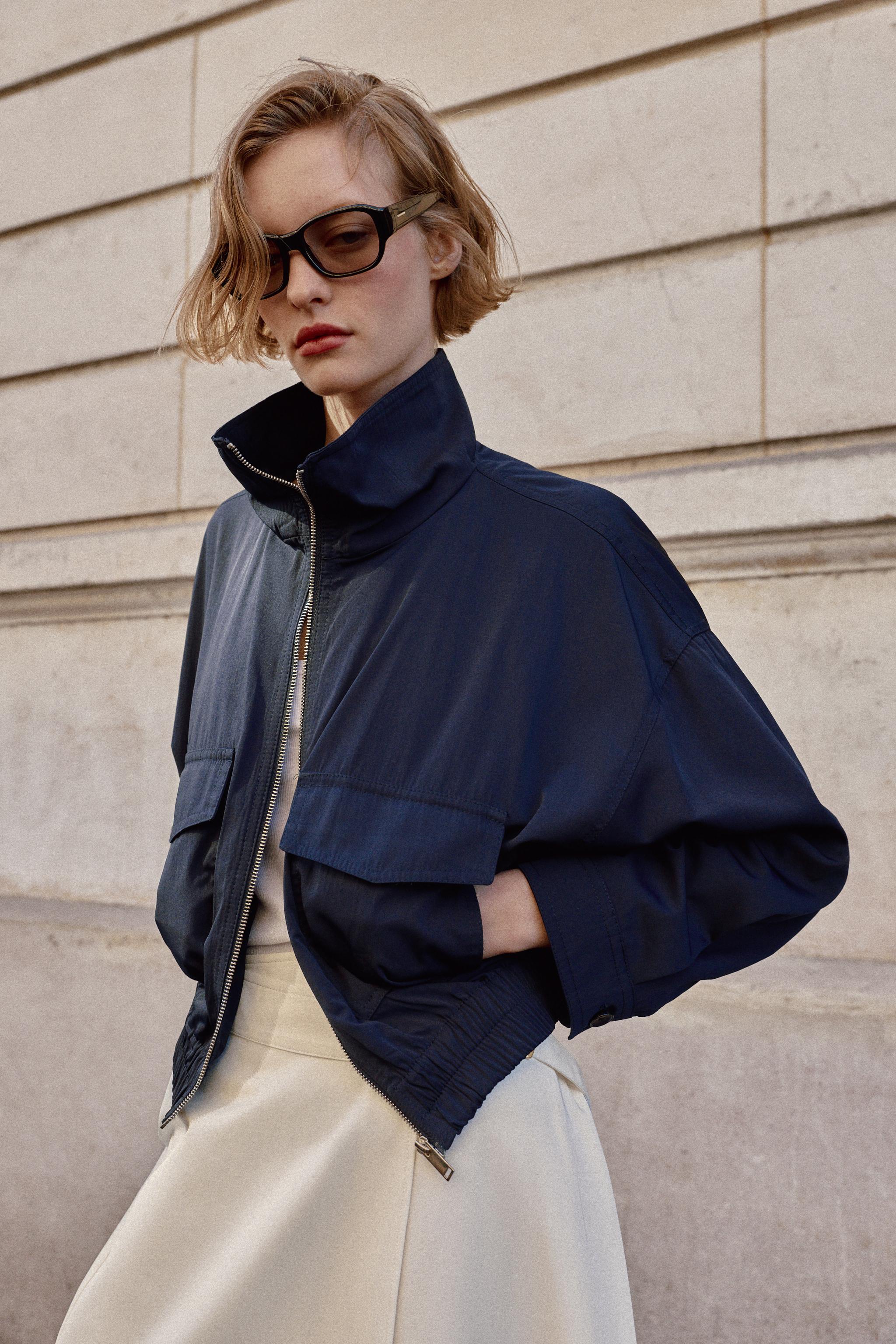 BLOUSON COL MONTANT À POCHES RABAT