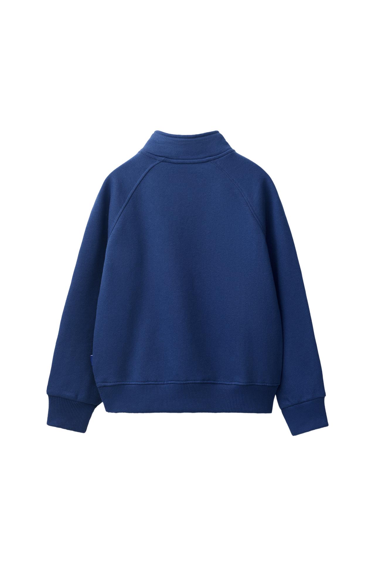LABEL DETAIL SWEATSHIRT — Bluish
