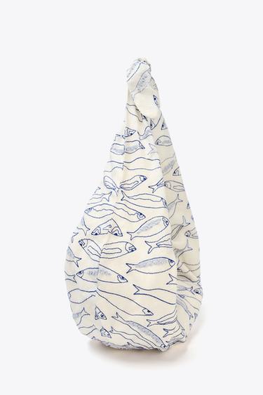 DRAWSTRING BOW BAG - Ecru by Zara - Image 3