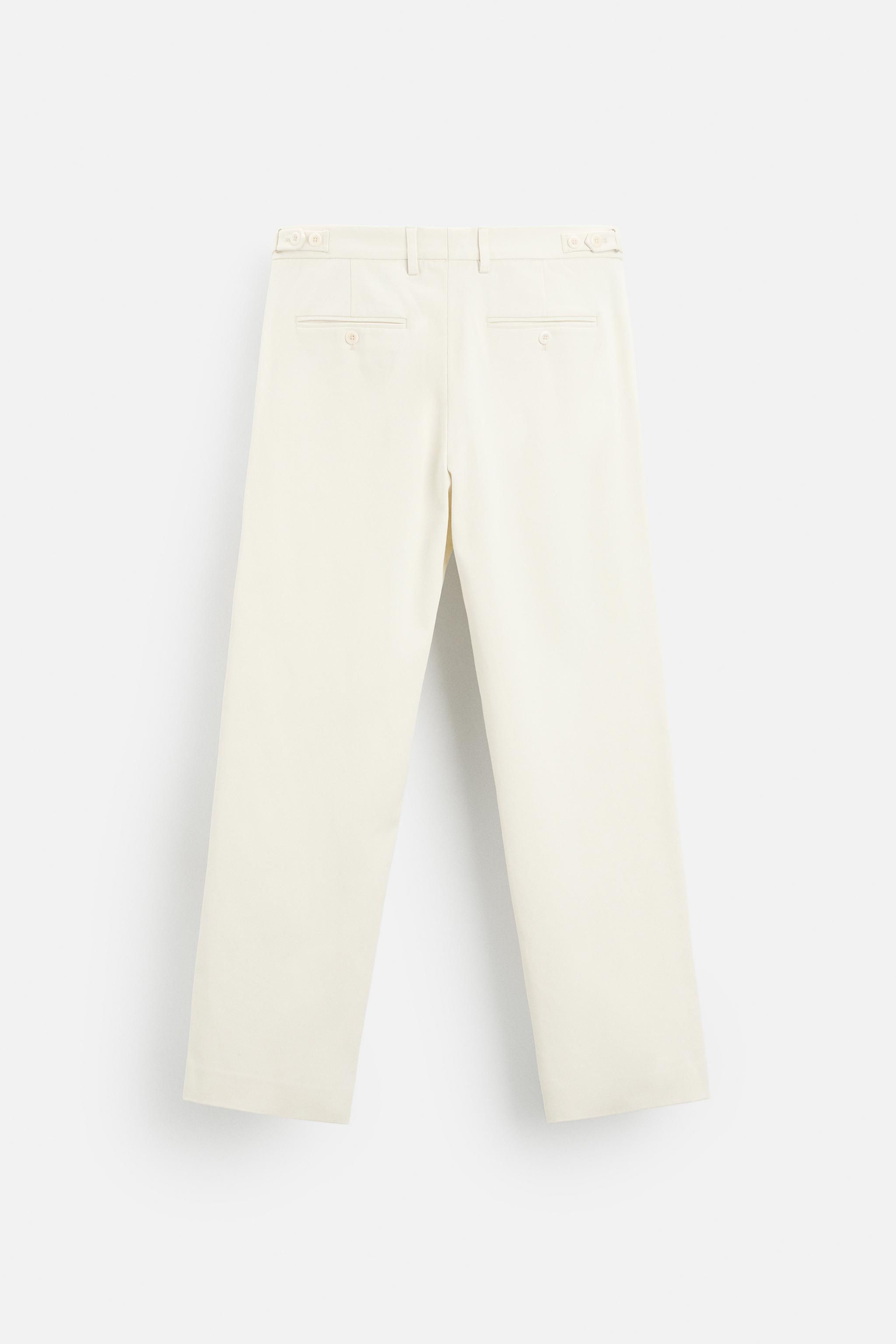 パンツ Saint Laurent SS24 Biscuit cotton pant (786680Y1A62 2965) Saint Laurent Chino Trousers In Stretch Cotton in Brown for