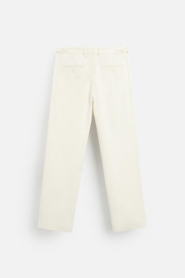 TEXTURED TROUSERS - Ecru by Zara - Image 6
