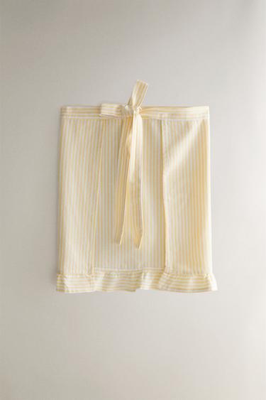 STRIPED APRON WITH RUFFLE TRIM - Yellow by Zara - Image 2