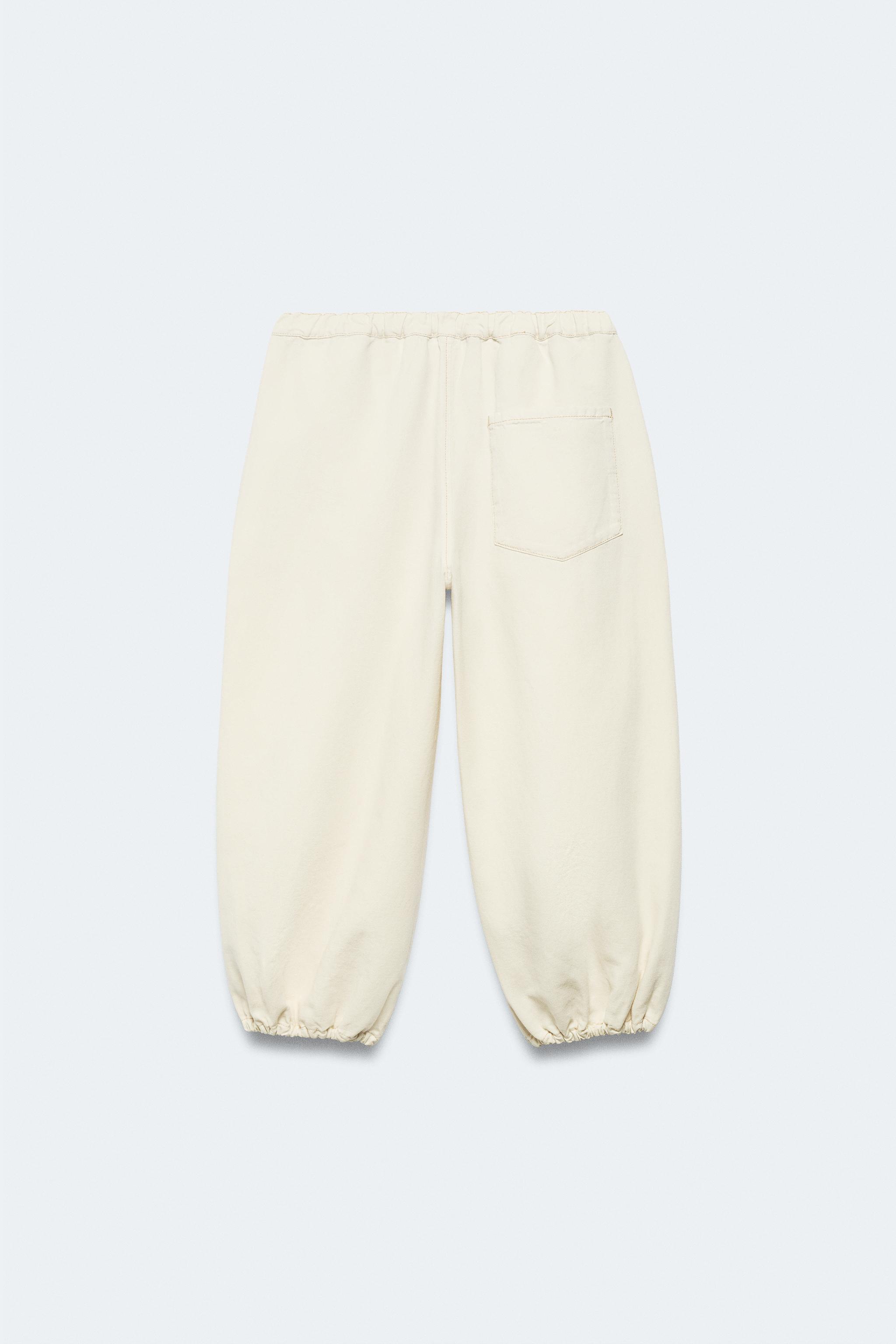 2-14 YEARS / LIMITED EDITION COTTON LINEN SAROUEL TROUSERS — Ecru