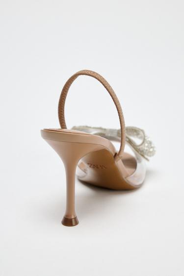 SANDALES MAXI LACET BRILLANT - Beige de Zara - Image 3