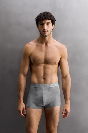 3-PACK OF COMBINATION BOXERS - Grey marl by Zara - Image 3
