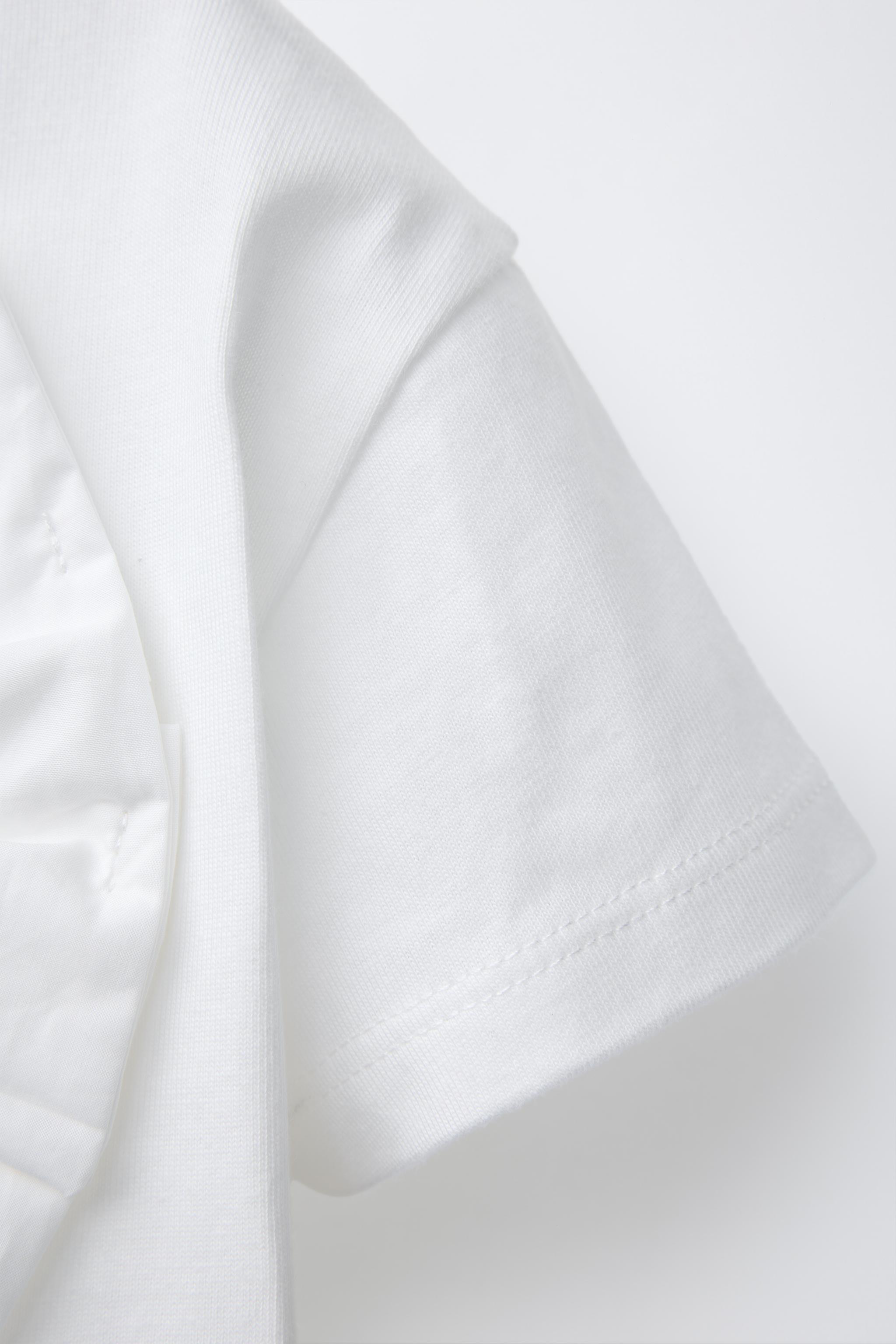 POPLIN BOW APPLIQUÉ T-SHIRT - White | ZARA United States