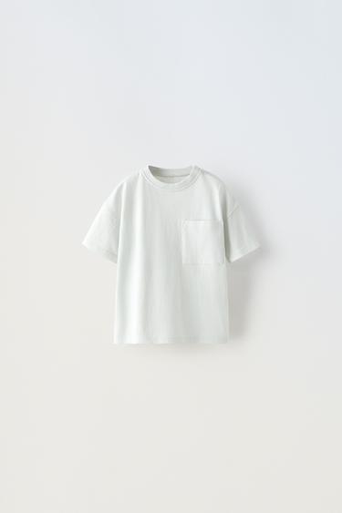 تيشرت بجيب - جليدي الخاص بـ Zara