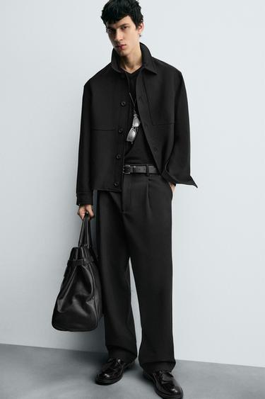 PANTALON RELAXED FIT À PLIS - Noir de Zara - Image 5