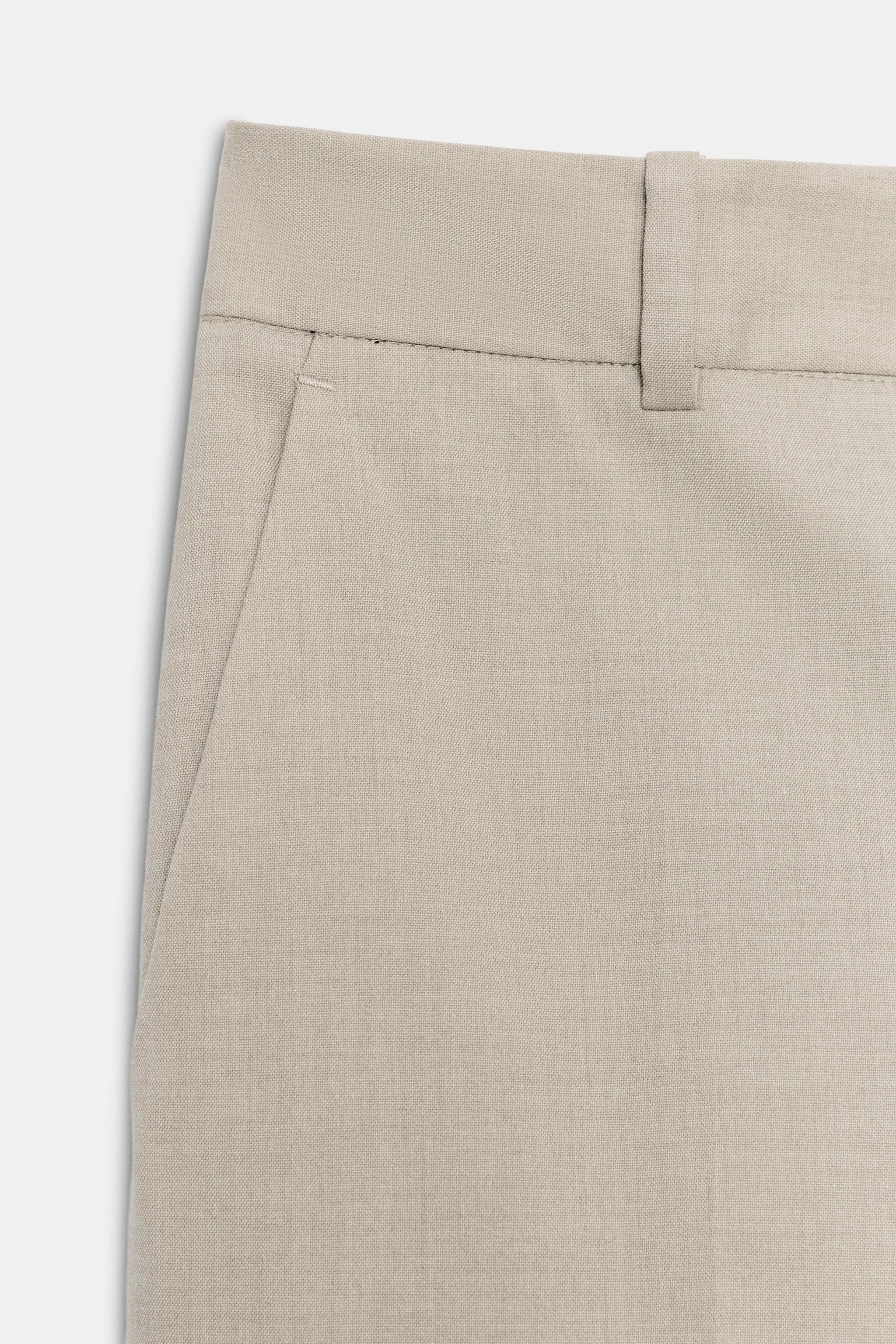 Zara DÜŞÜK BEL CROP FIT PANTOLON görsel 7