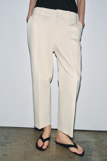 بنطلون CROPPED ZW COLLECTION - خَام الخاص بـ Zara