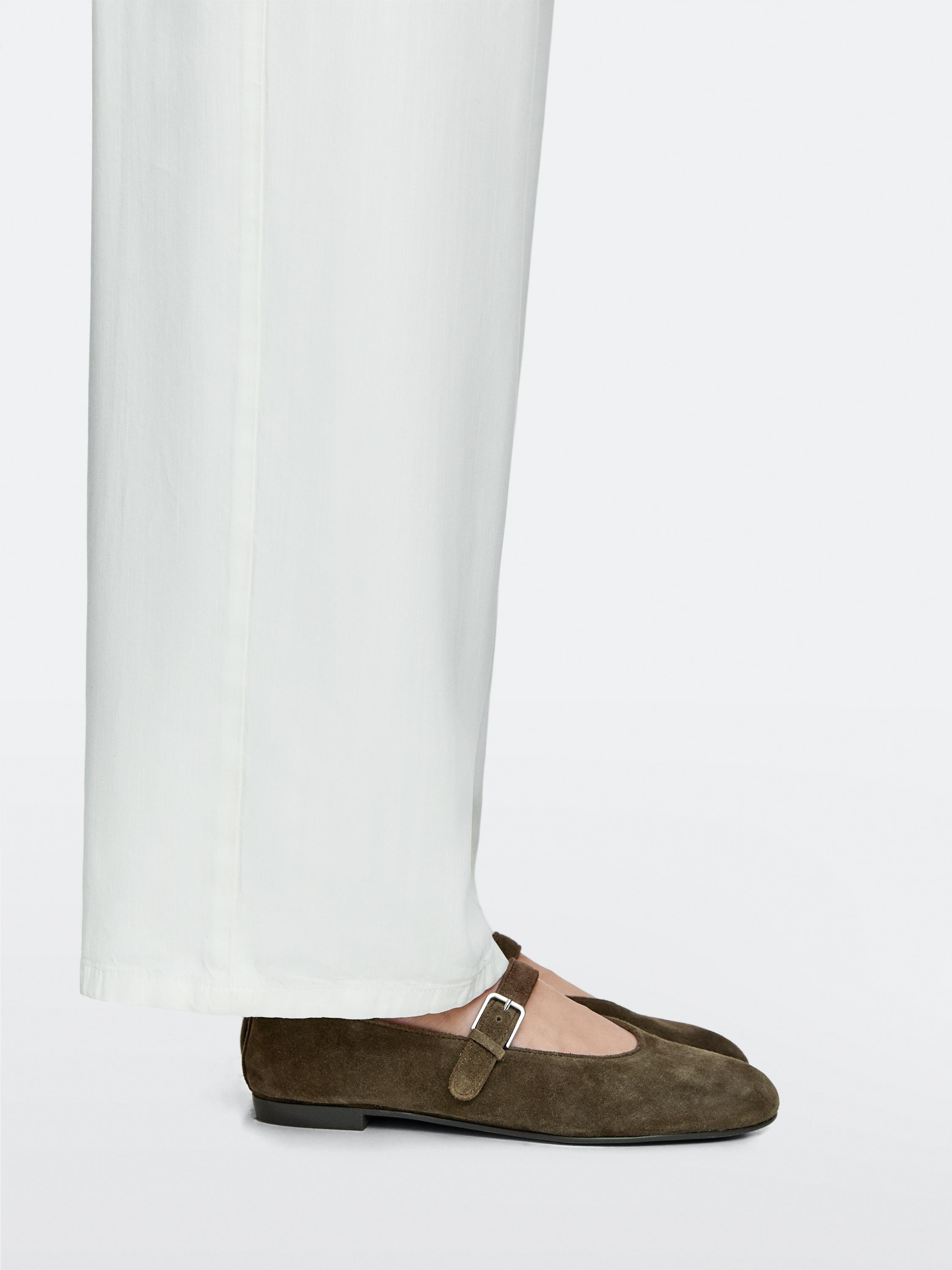 Ballerines croûte de cuir