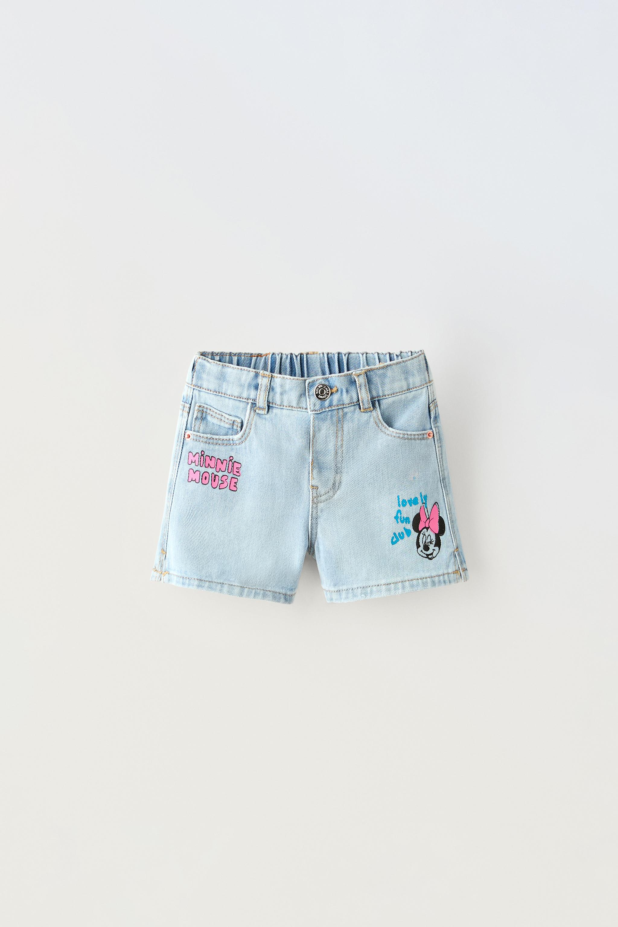 Mickey mouse denim shorts zara on sale