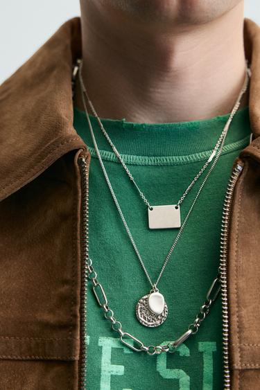 LOT DE 3 COLLIERS ASSORTIS - Argent de Zara - Image 1