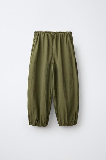 TECHNICAL BALLOON PANTS — Olive green 1
