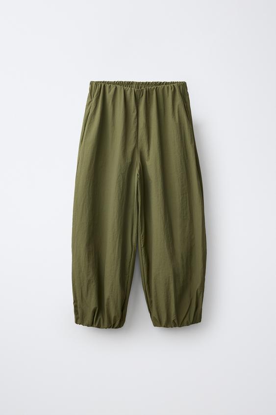 PANTALÓN BOMBACHO TÉCNICO - Oliva de Zara - Imagen 0