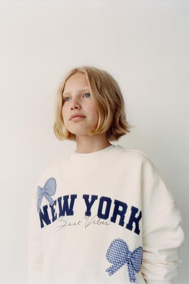 SUDADERA PARCHES CUADRO VICHY - Crudo de Zara