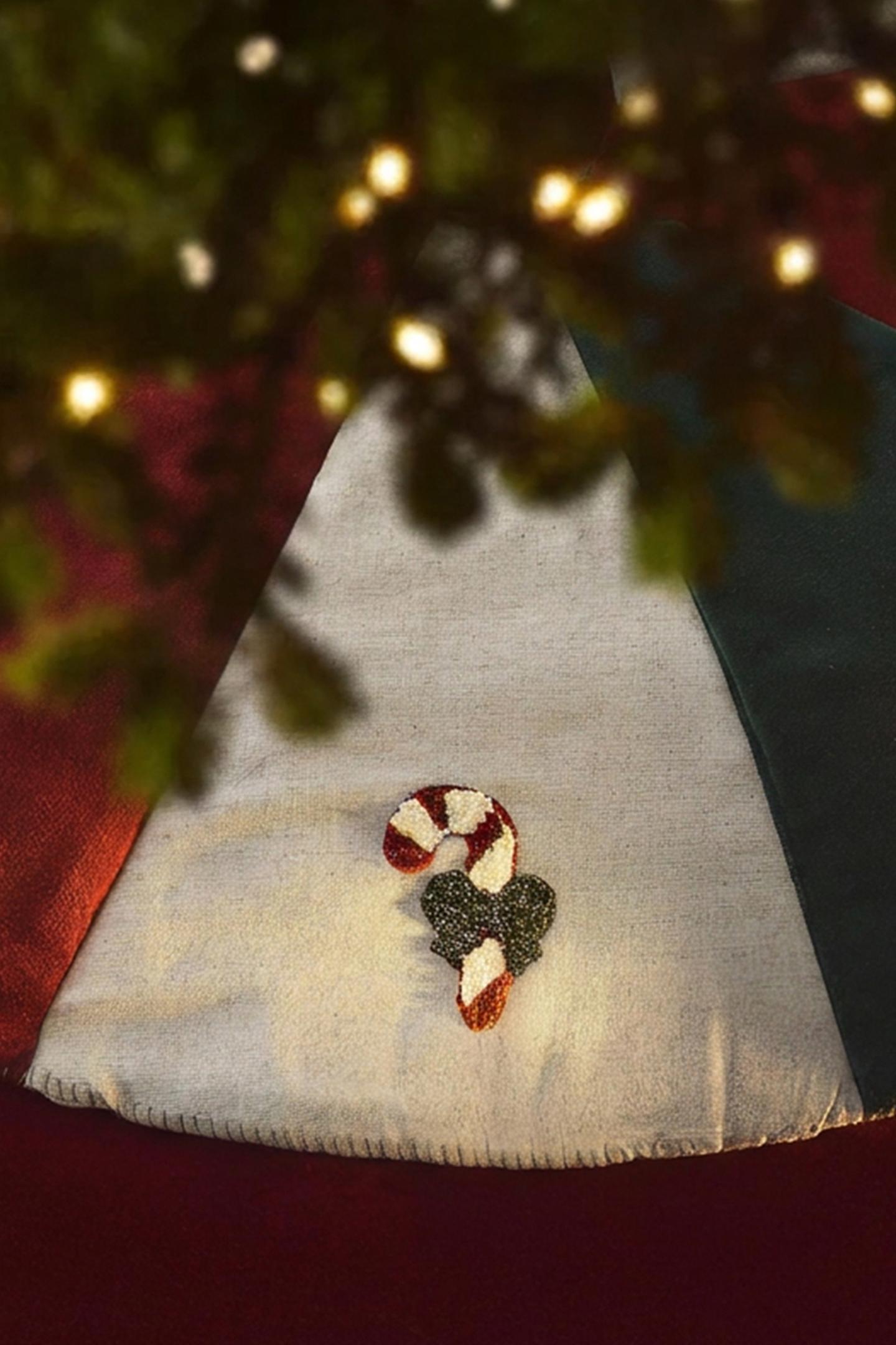 Женская юбка Zara Christmas Candy Cane Tree, цвет: Разноцветный — фото 5