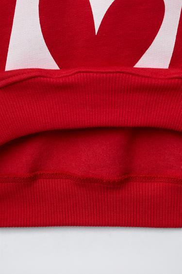 HEART SWEATSHIRT - Red by Zara - Image 3