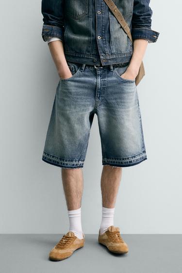 JEANS-BERMUDASHORTS IM RELAXED FIT - Blau von Zara