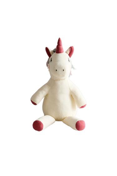 Zara KIDS' UNICORN PLUSH TOY - Cream