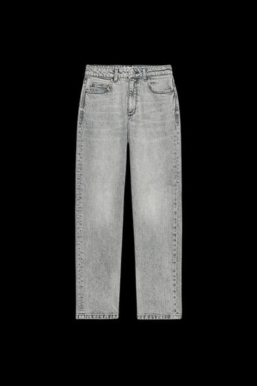 JEANS Z.01 MOM FIT COMFORT TIRO ALTO - Gris de Zara