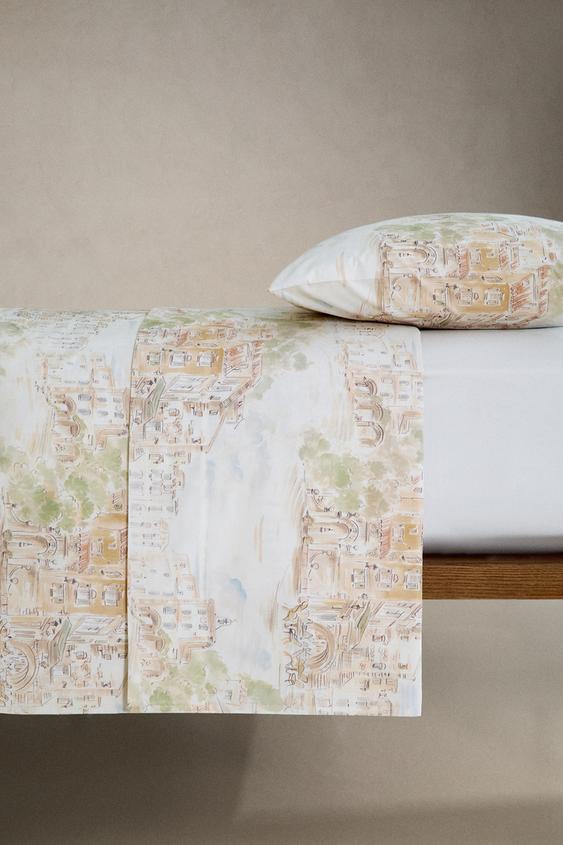 HOUSSE DE COUETTE COTON PAYSAGE - Beige de Zara - Image 2