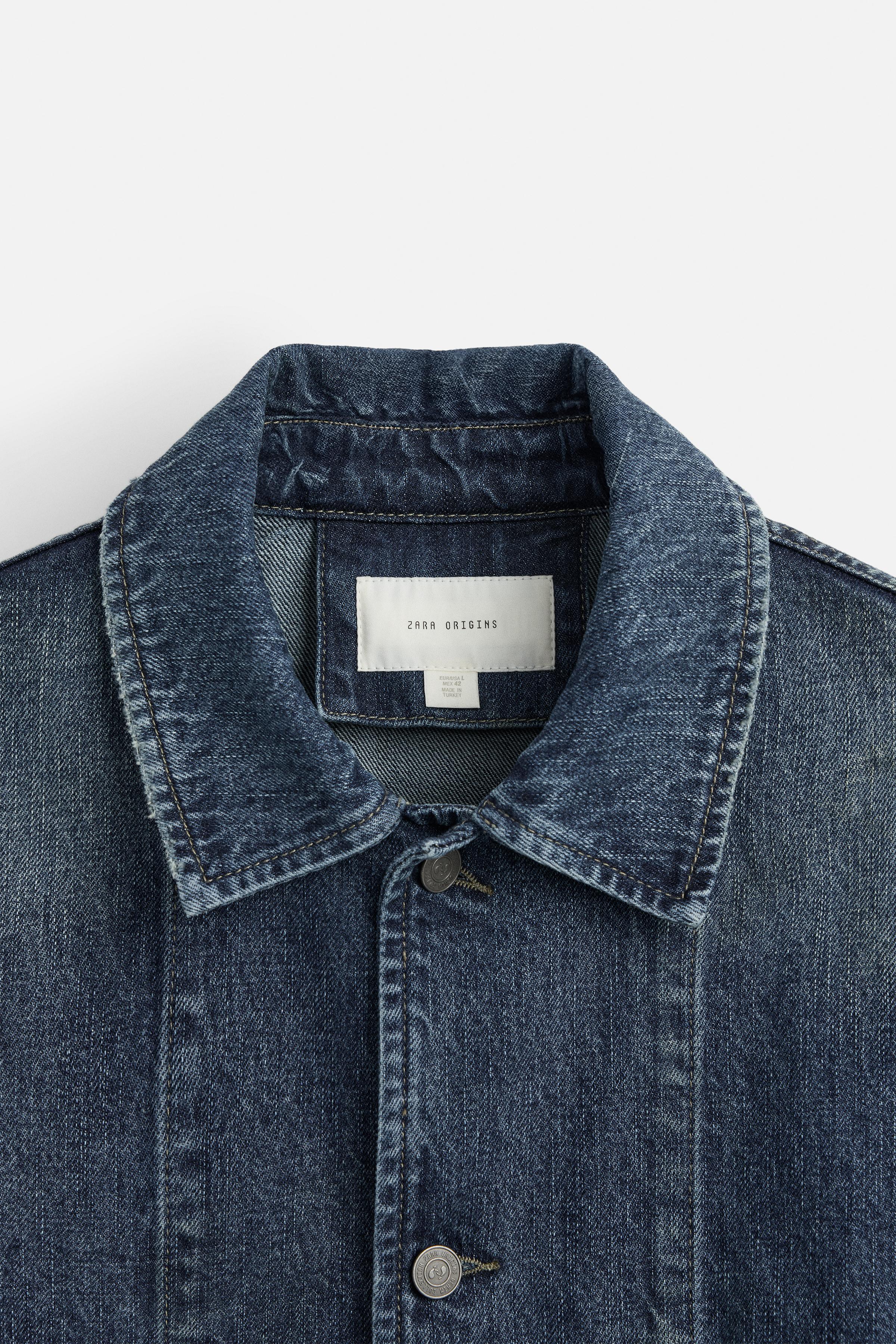 ウォッシュ加工デニムシャツジャケット - ブルー | ZARA Japan