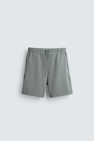 BERMUDA INTERLOCK TÉCNICA - Azul-oceano da Zara