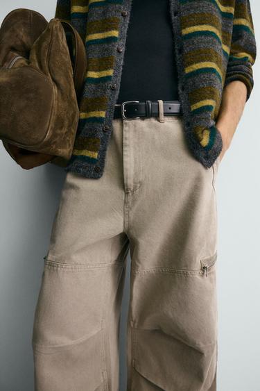 PANTALON CARGO PARACHUTE - Gris de Zara - Image 4