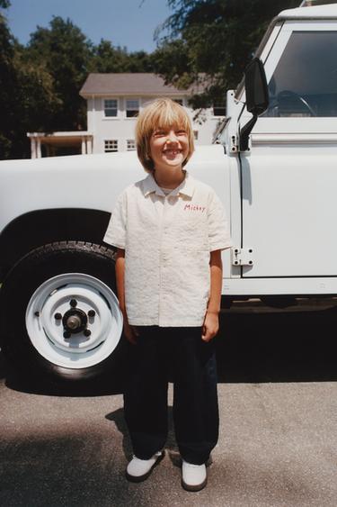 РУБАШКА В ПОЛОСКУ MICKEY MOUSE © DISNEY — ЭКРЮ от Zara