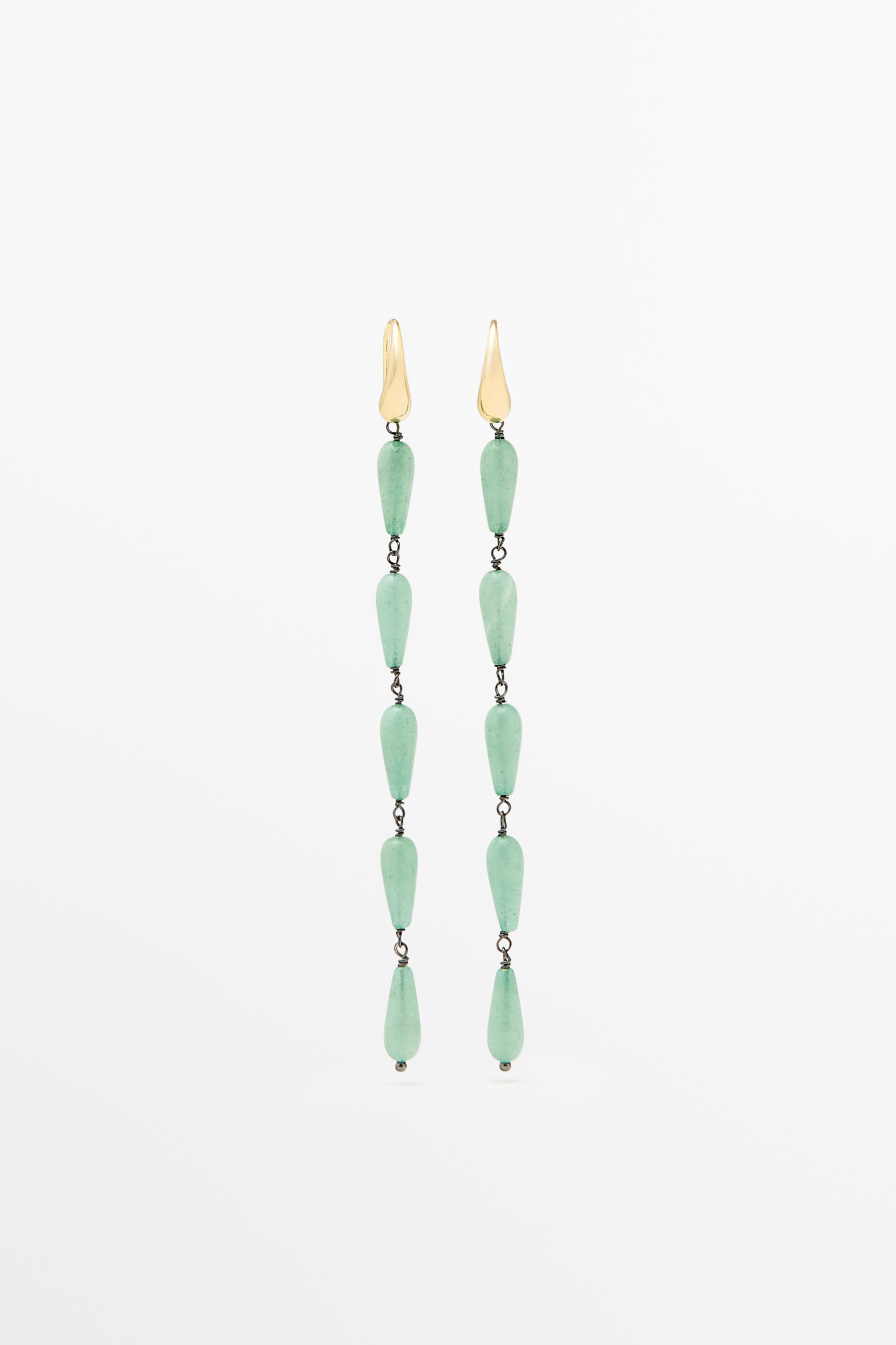 Gemstone dangle earrings