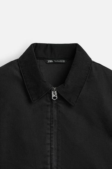 VESTE AVEC COL BIMATIÈRE - Noir de Zara - Image 8
