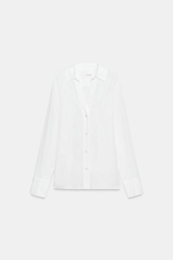 ZW COLLECTION FLOWING SHIRT - Oyster-white by Zara - Image 0