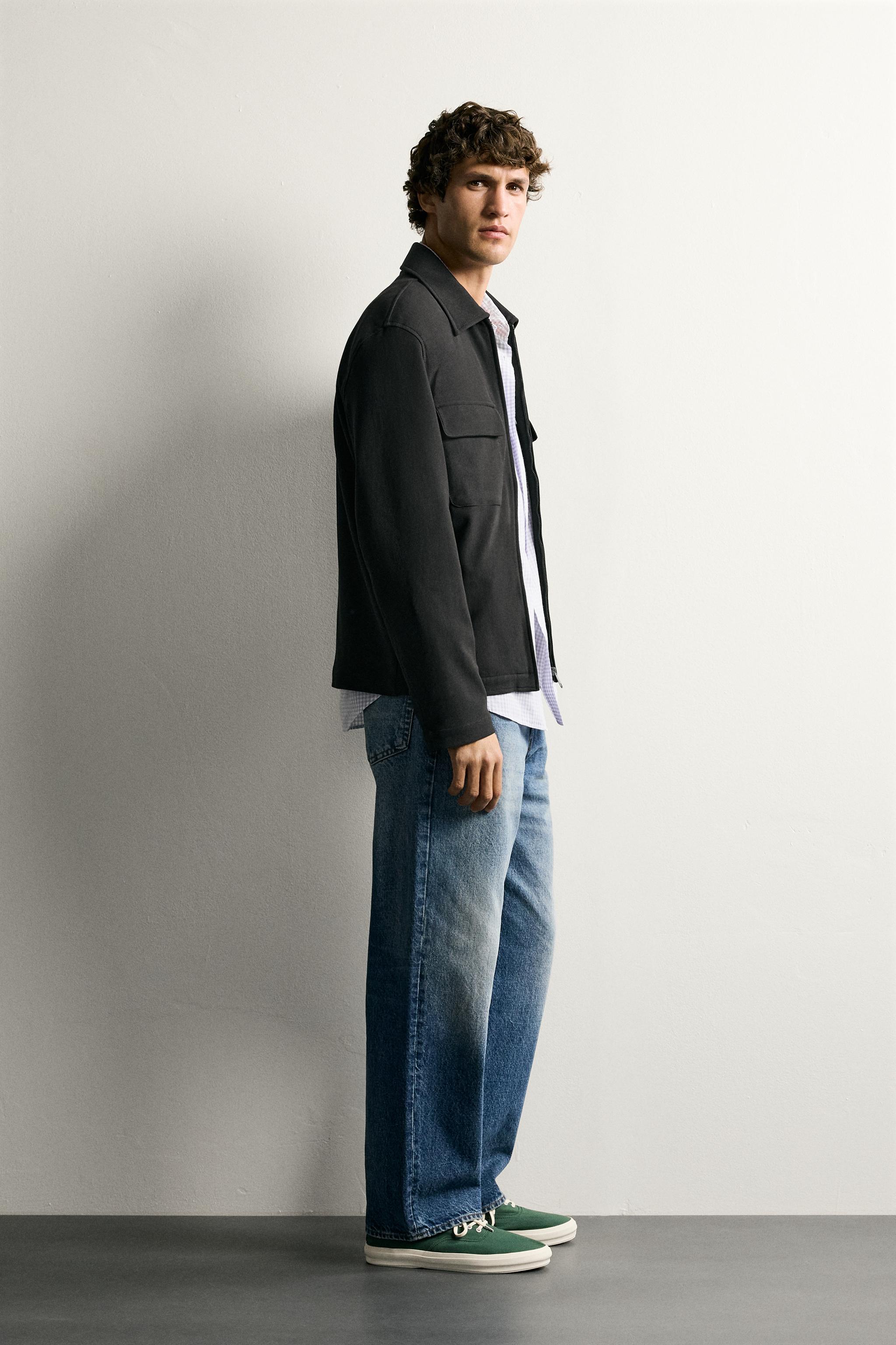 REGULAR FIT ZIP-UP OVERSHIRT